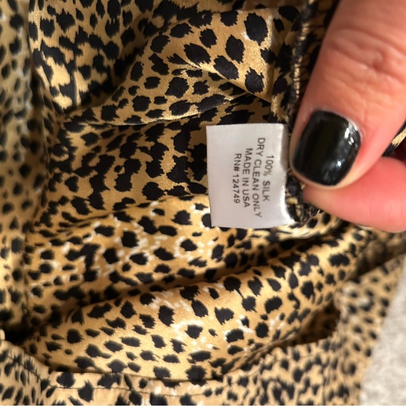 Mara Hoffman Silk Leopard Print Button Down Open Back T-Shirt Dress - Picture 9 of 9